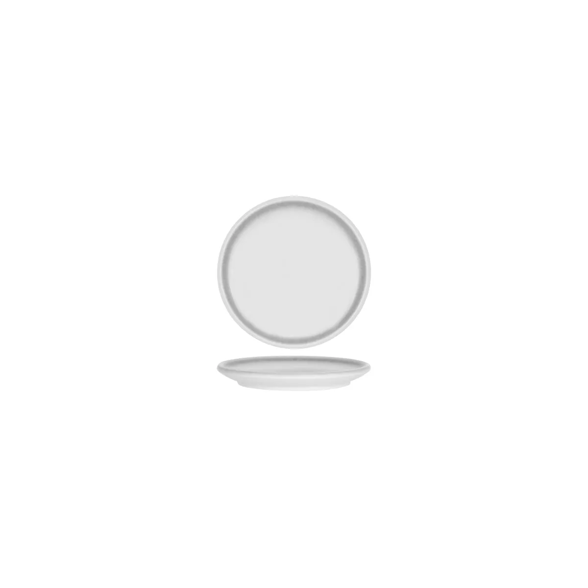 TABLEKRAFT BISTRO ROUND COUPE PLATE 143x18mm  FROSTED STEEL (*903000*) = PACK OF 4 X EACHES