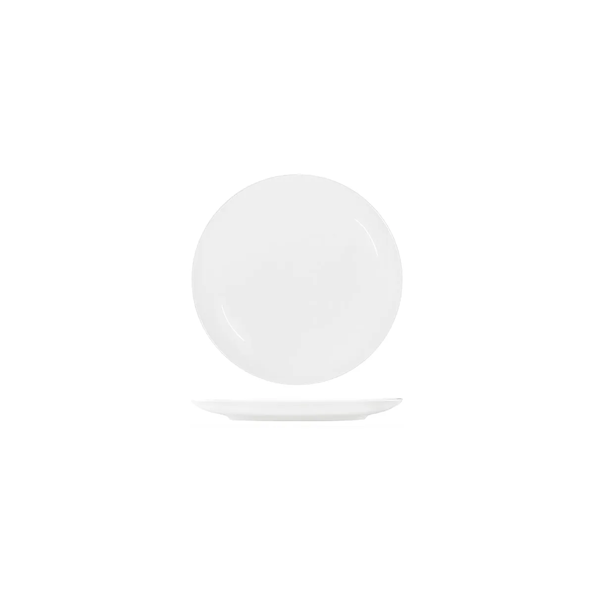 TABLEKRAFT CORE WHITE ROUND PLATE COUPE SHAPE-150mm (*91010*) = PACK OF 6 X EACHES