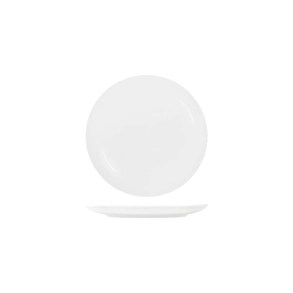 TABLEKRAFT CORE WHITE ROUND PLATE COUPE SHAPE-225mm (*91013*) = PACK OF 6 X EACHES