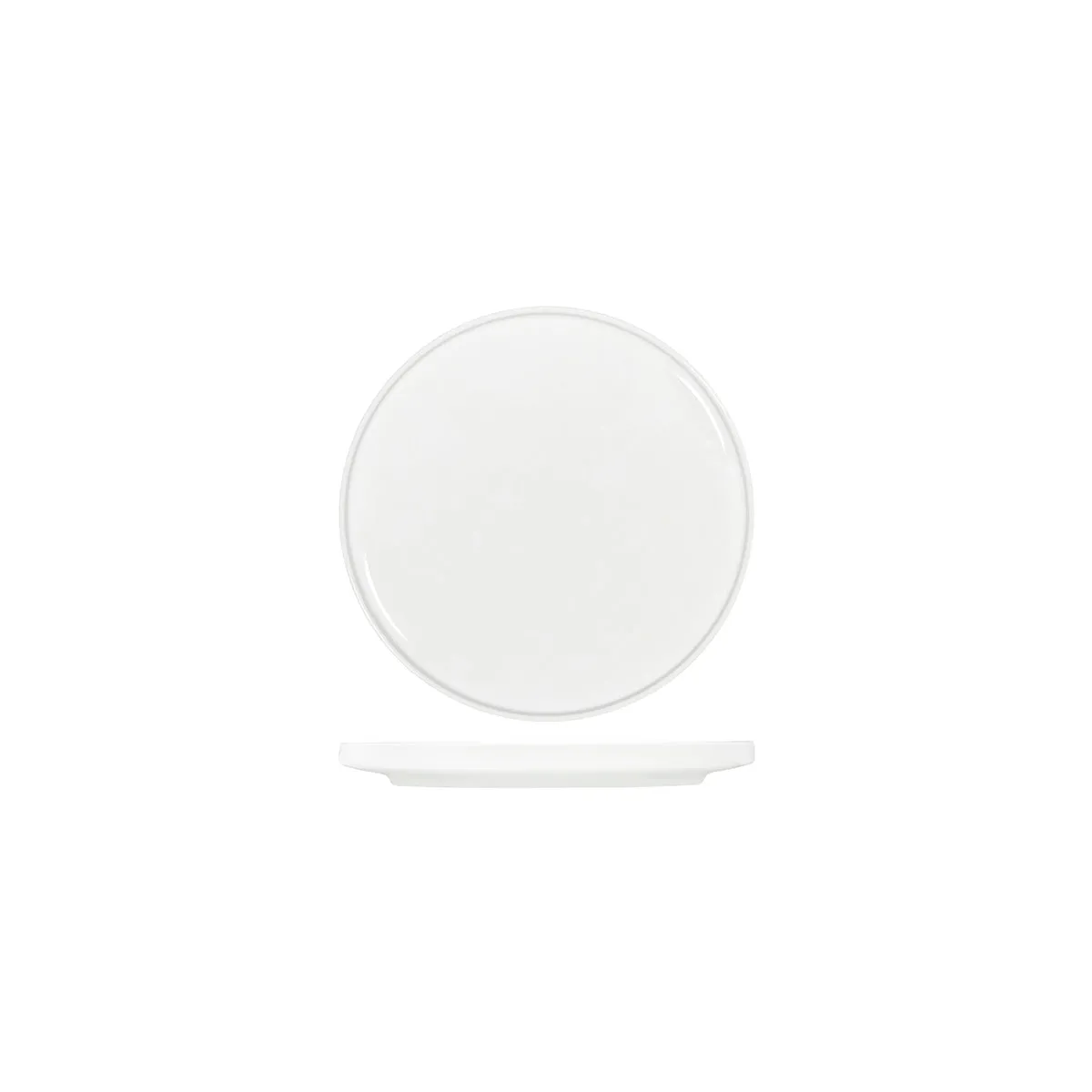 TABLEKRAFT CORE WHITE ROUND PLATE WALLED LIP 200x23mm (*91086*) = PACK OF 6 X EACHES