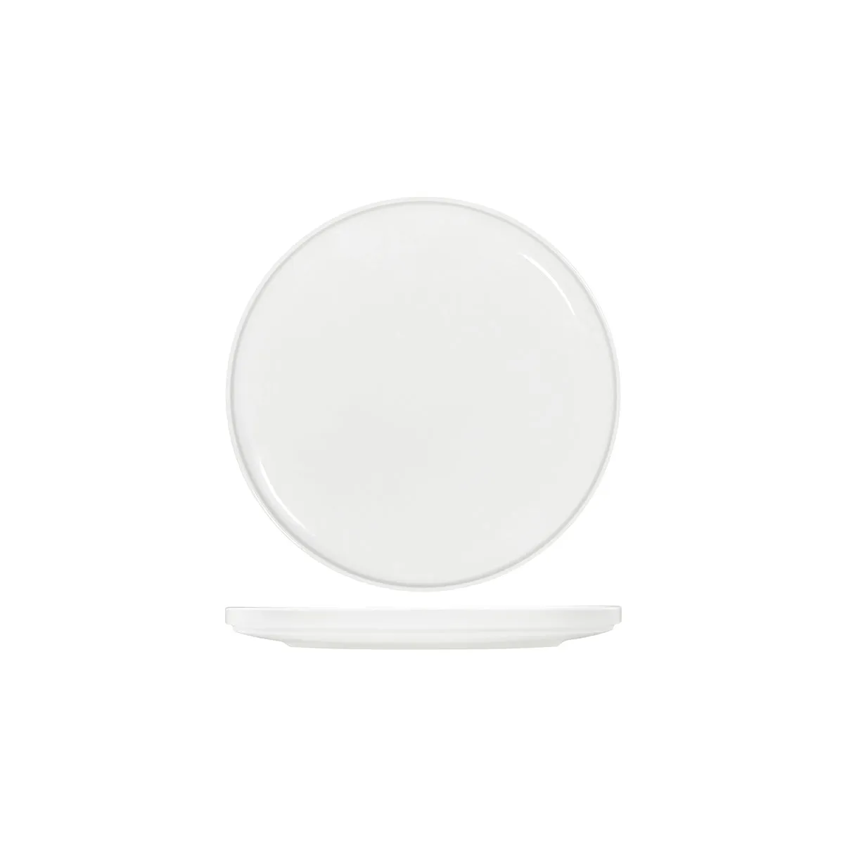 TABLEKRAFT CORE WHITE ROUND PLATE WALLED LIP 270x26mm (*91087*) = PACK OF 3 X EACHES