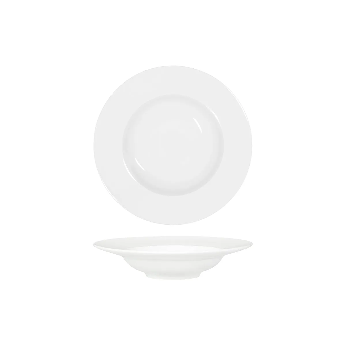 TABLEKRAFT CORE WHITE PASTA PLATE WIDE RIM 270x60mm (*91058*) = PACK OF 3 X EACHES