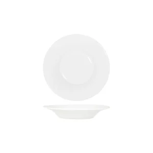 TABLEKRAFT CORE WHITE PASTA PLATE ANGLED FLARE RIM 260x43mm (*91055*) = PACK OF 3 X EACHES