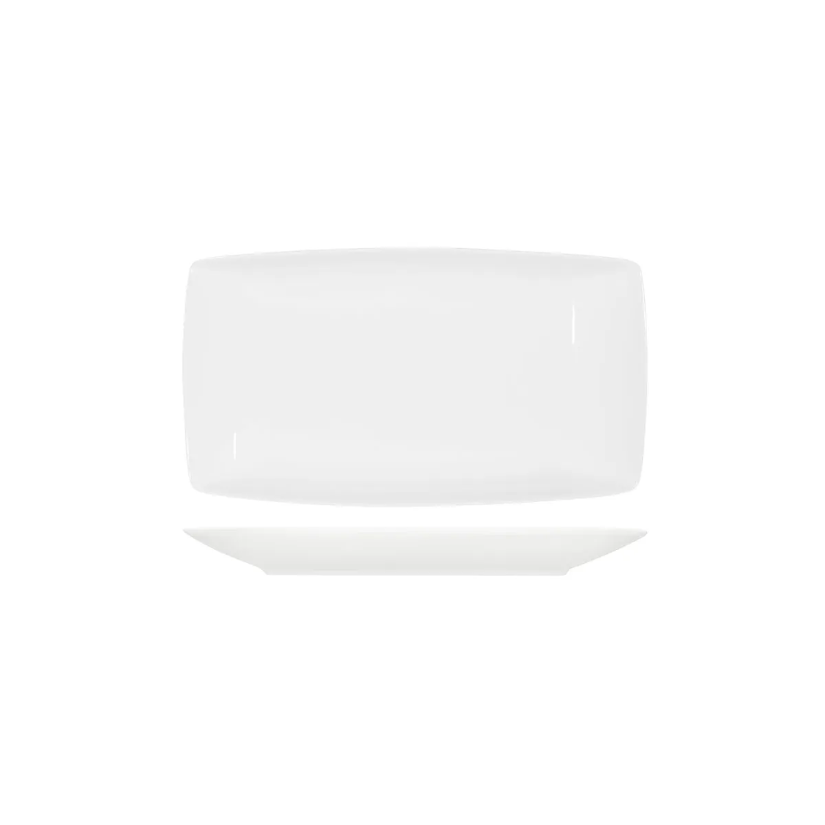 TABLEKRAFT CORE WHITE PLATTER-RECTANGLE COUPE 360x200x38mm (*92071*) = PACK OF 2 X EACHES