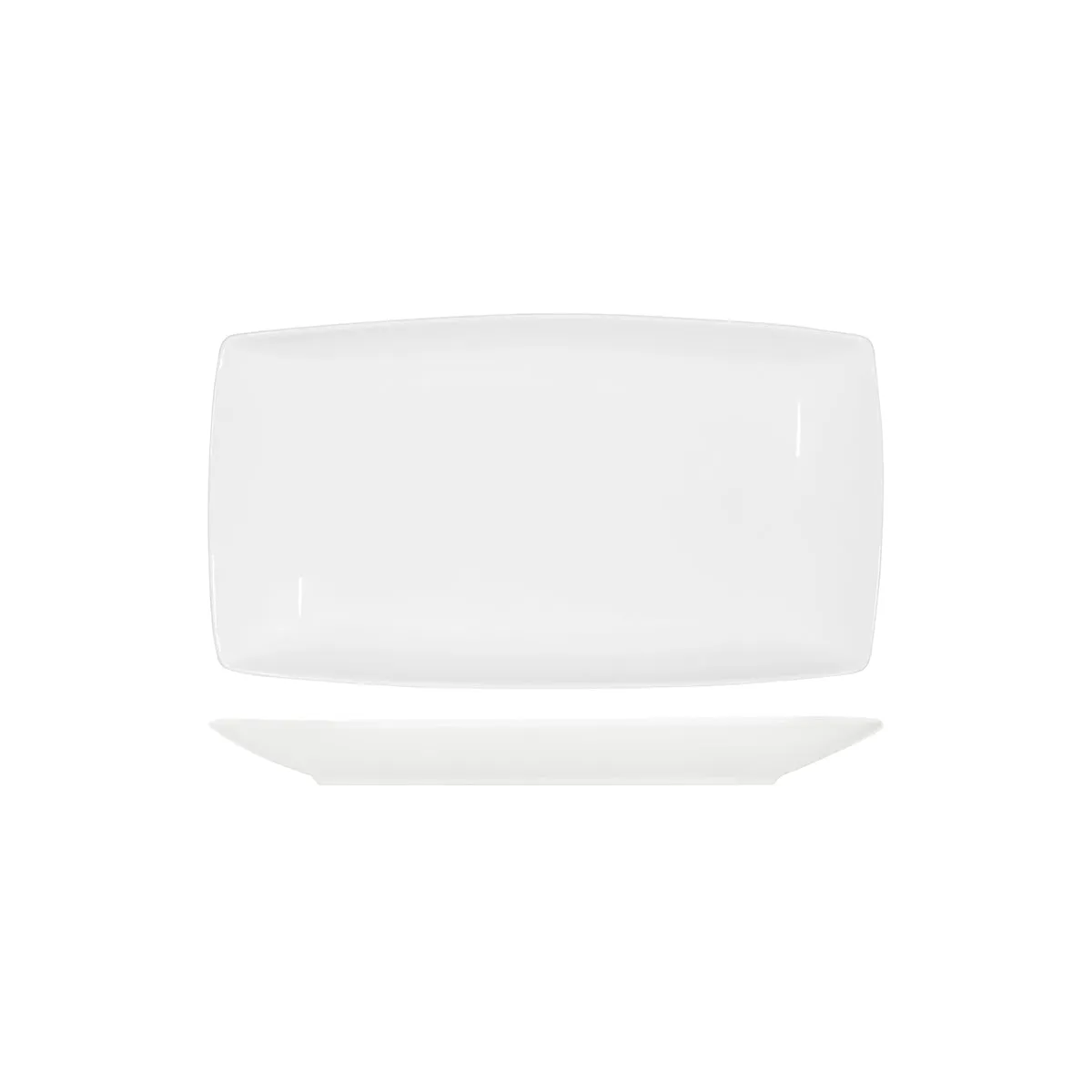 TABLEKRAFT CORE WHITE PLATTER-RECTANGLE COUPE 415x235x43mm (*92072*) = PACK OF 2 X EACHES
