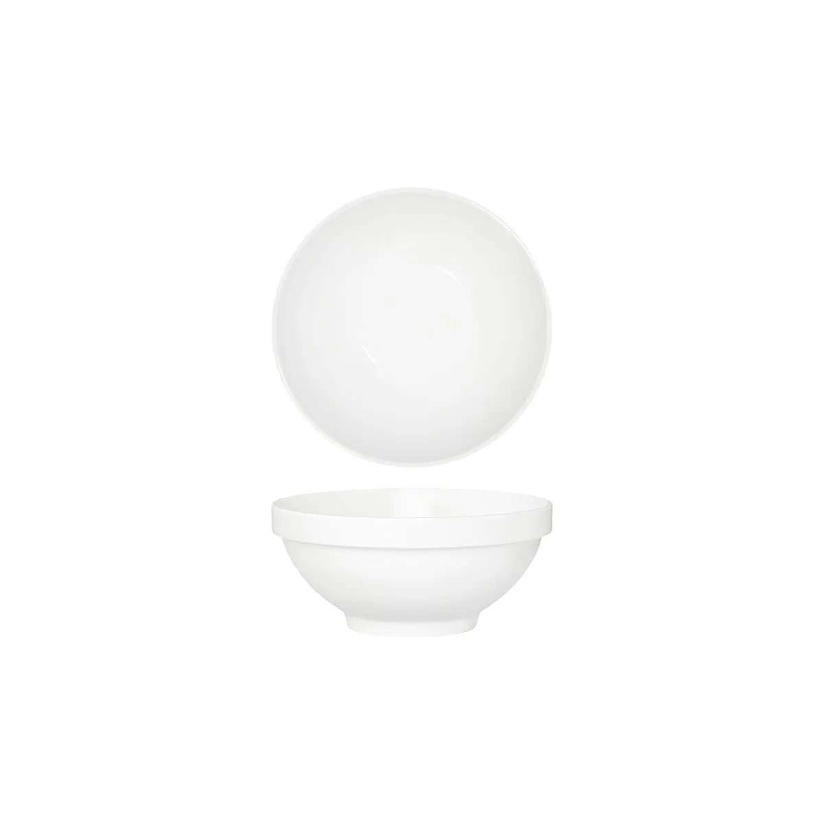 TABLEKRAFT CORE WHITE ROUND BOWL FOOTED 150x65mm STACK RIM (*91081*) = PACK OF 3 X EACHES