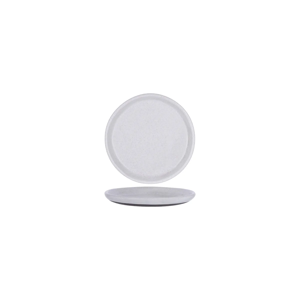 TABLEKRAFT NATURALS ASH GREY ROUND PLATE 160x30mm CLAY (*905204*) = PACK OF 4 X EACHES