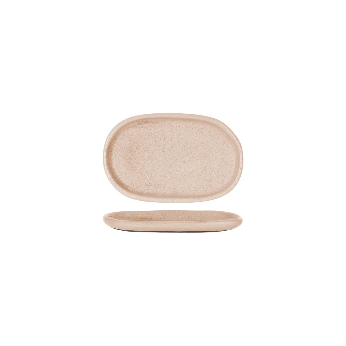 TABLEKRAFT NATURALS SIERRA BEIGE OVAL PLATE 210x135mm CLAY (*905258*) = PACK OF 6 X EACHES