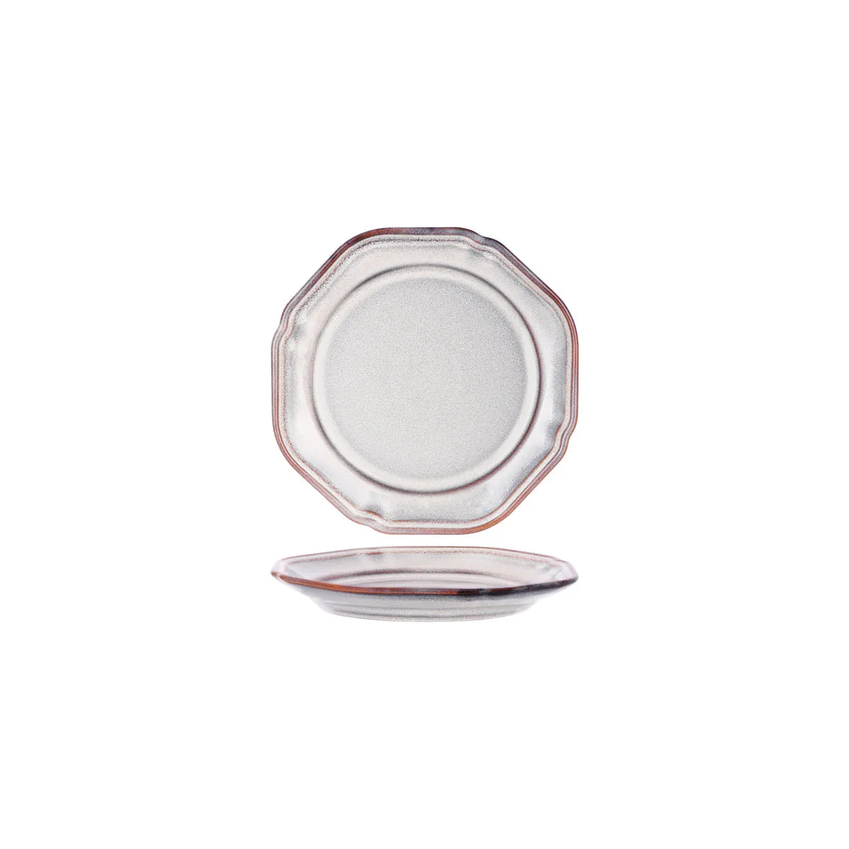TABLEKRAFT PROVINCIAL VINTAGE PLATE RIM 210x28mm IVORY MIST (*907341*) = PACK OF 6 X EACHES