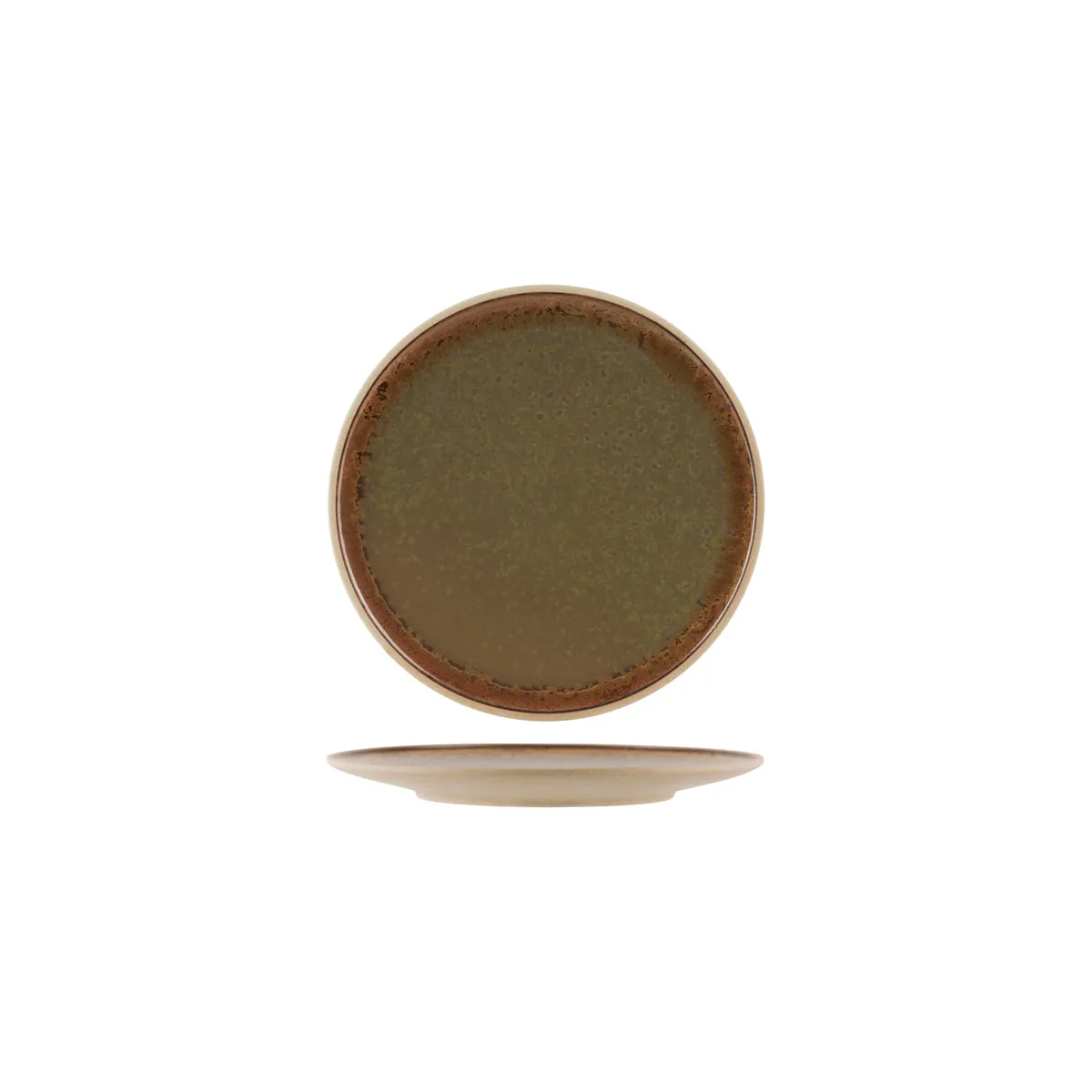 TABLEKRAFT SOHO ROUND PLATE 200x10mm BURNT SIENNA (*908908*) = PACK OF 6 X EACHES