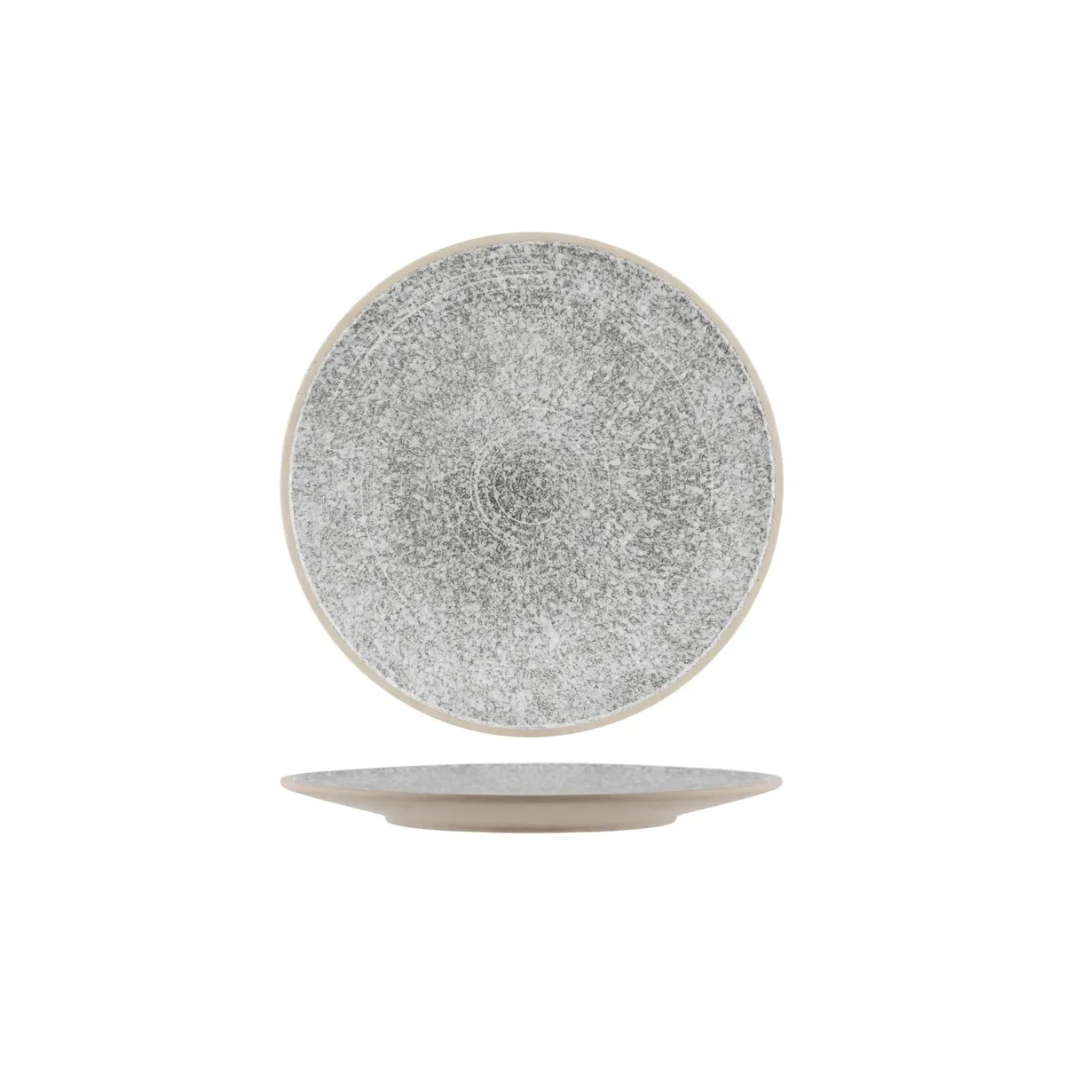 TABLEKRAFT SOHO ROUND PLATE 255x10mm EFFECT (*908851*) = PACK OF 4 X EACHES