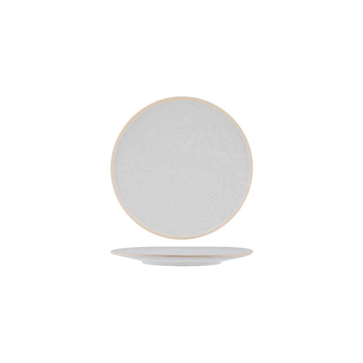 TABLEKRAFT SOHO ROUND PLATE 200x10mm REACTIVE LIMESTONE (*908608*) = PACK OF 6 X EACHES