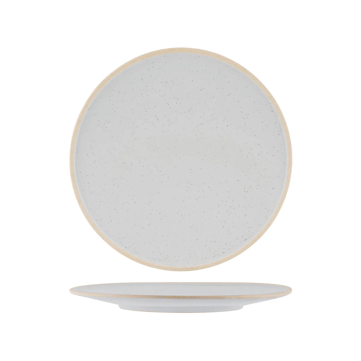 TABLEKRAFT SOHO ROUND PLATE 285x10mm REACTIVE LIMESTONE (*908611*) = PACK OF 4 X EACHES