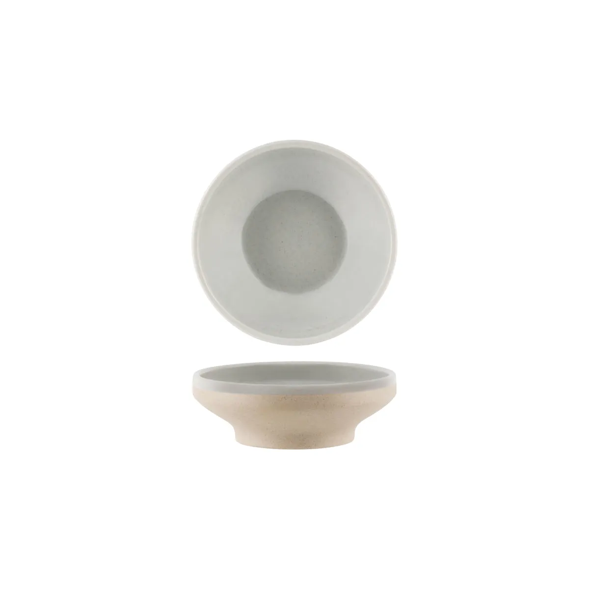 TABLEKRAFT SOHO ROUND BOWL FOOTED 153x50m REACTIVE LIMESTONE (*908618*) = PACK OF 6 X EACHES