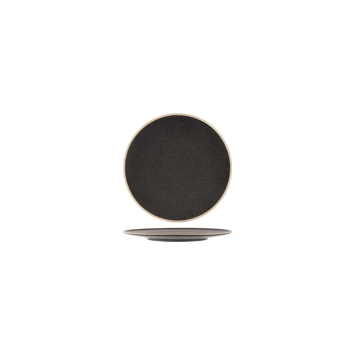 TABLEKRAFT SOHO ROUND PLATE 160mm SPECKLE BLACK (*908736*) = PACK OF 6 X EACHES