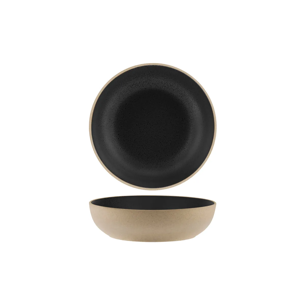 TABLEKRAFT SOHO ROUND DEEP BOWL 200x55mm SPECKLE BLACK (*908732*) = PACK OF 6 X EACHES