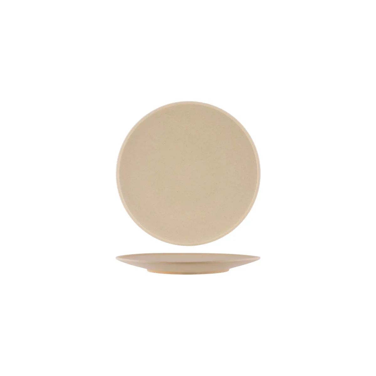 TABLEKRAFT SOHO ROUND PLATE 200x10mm STONE (*908830*) = PACK OF 6 X EACHES