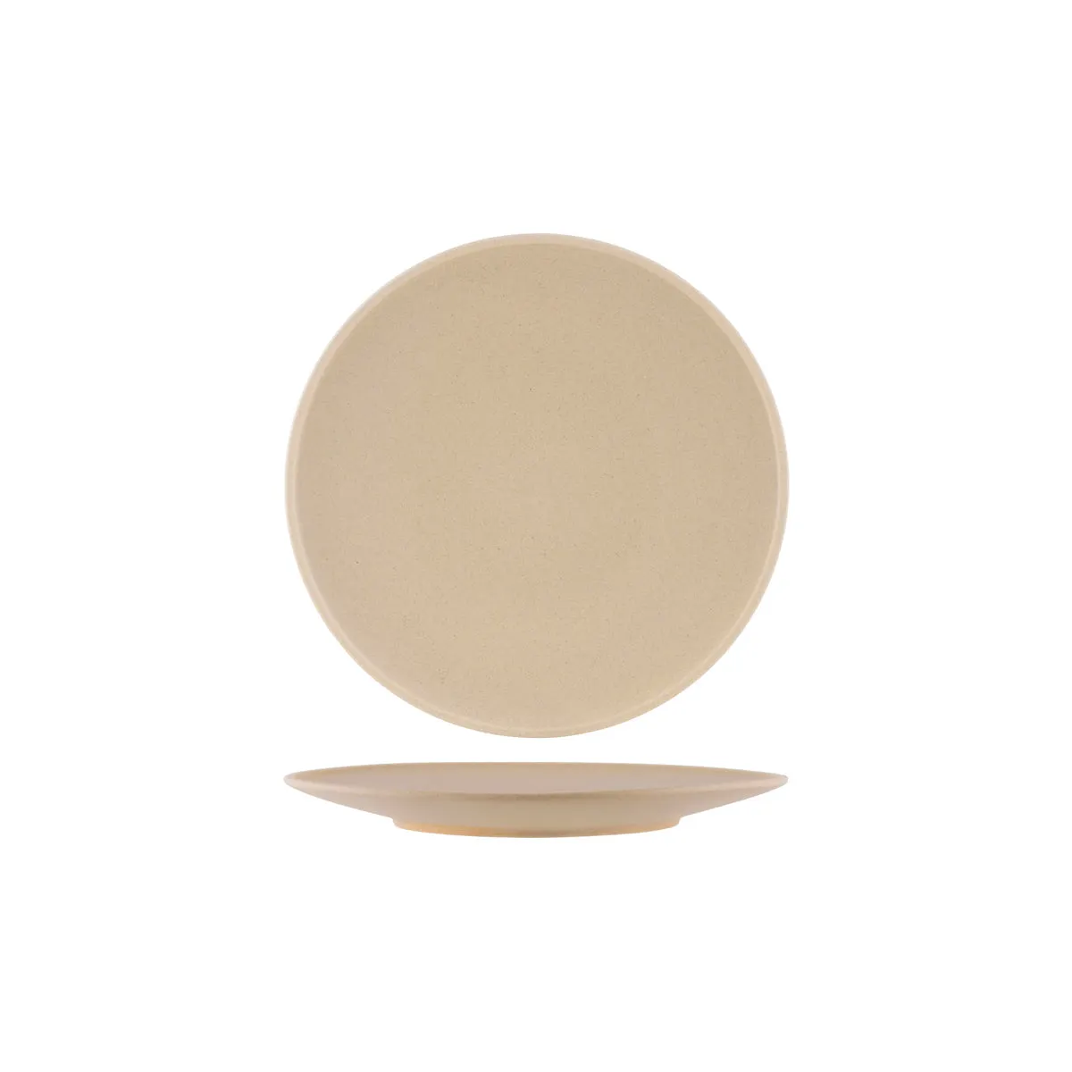 TABLEKRAFT SOHO ROUND PLATE 255x10mm STONE (*908831*) = PACK OF 4 X EACHES