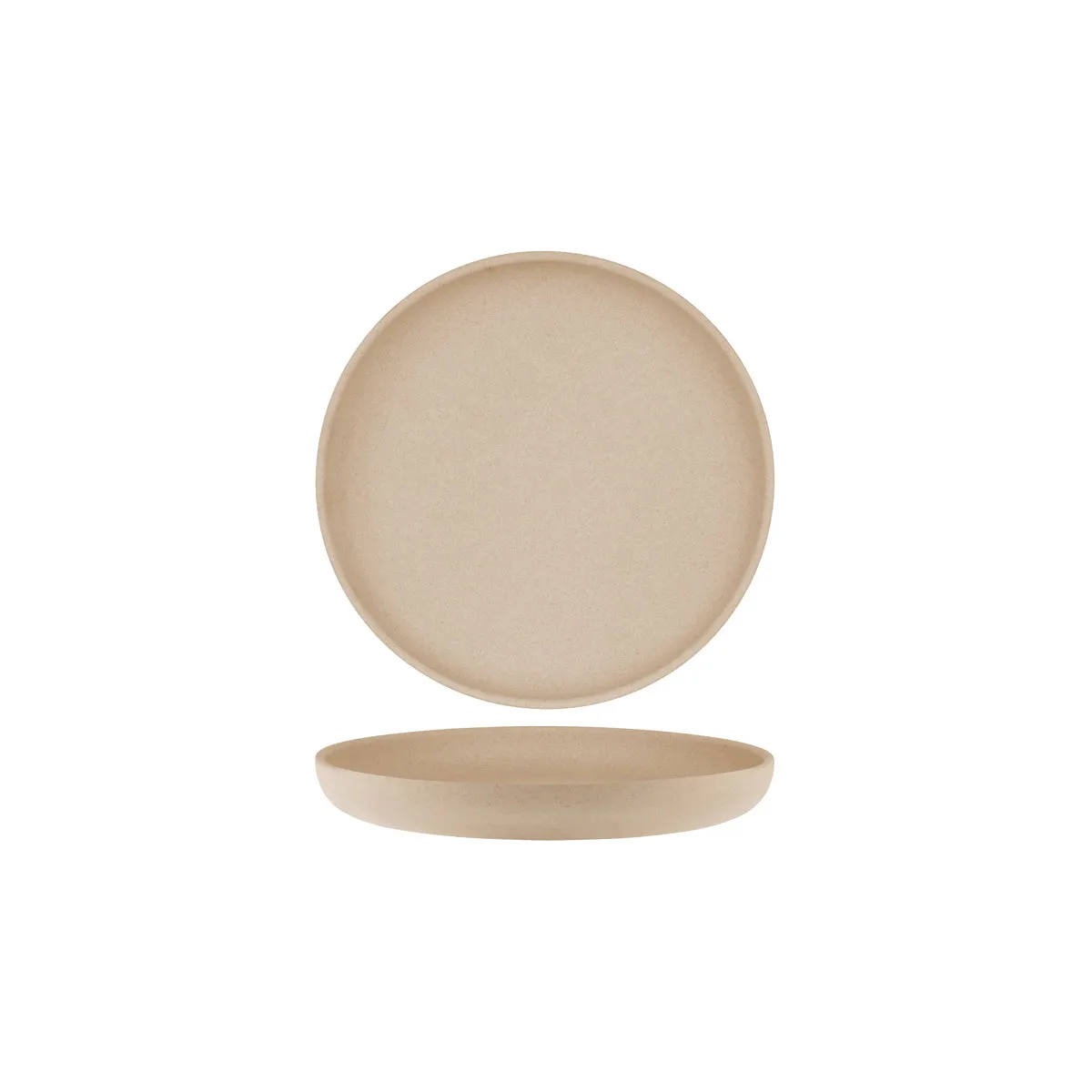 TABLEKRAFT SOHO ROUND DEEP COUPE PLATE 255x32mm STONE (*908826*) = PACK OF 6 X EACHES