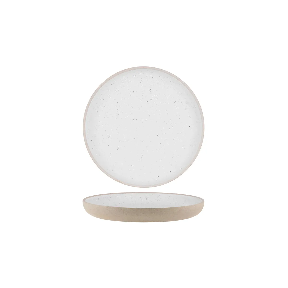 TABLEKRAFT SOHO ROUND DEEP COUPE PLATE 255x32mm WHITE PEBBLE (*908533*) = PACK OF 6 X EACHES