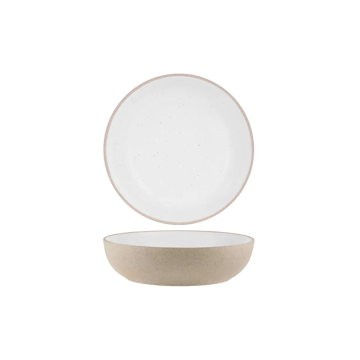 TABLEKRAFT SOHO ROUND DEEP BOWL 200x55mm WHITE PEBBLE (*908532*) = PACK OF 6 X EACHES