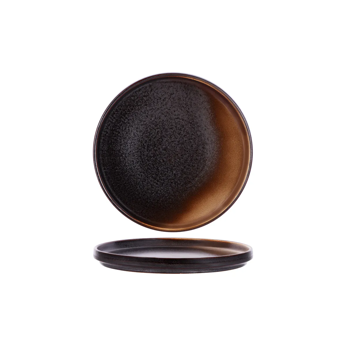 TABLEKRAFT URBAN ROUND RIM PLATE 210x22mm COFFEE DUST (*907712*) = PACK OF 6 X EACHES