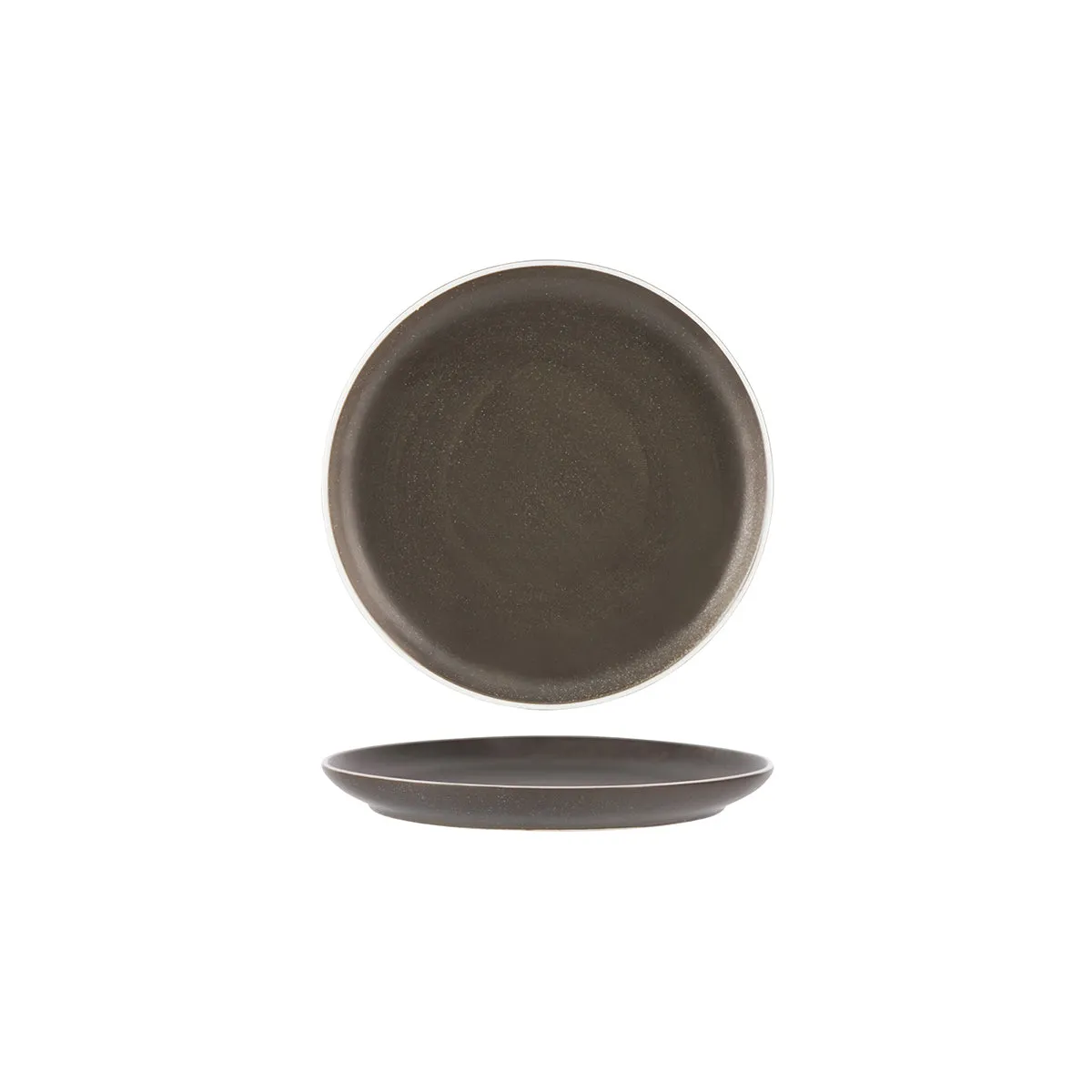 TABLEKRAFT URBAN ROUND COUPE PLATE 200x24mm DARK GREY (*908308*) = PACK OF 6 X EACHES