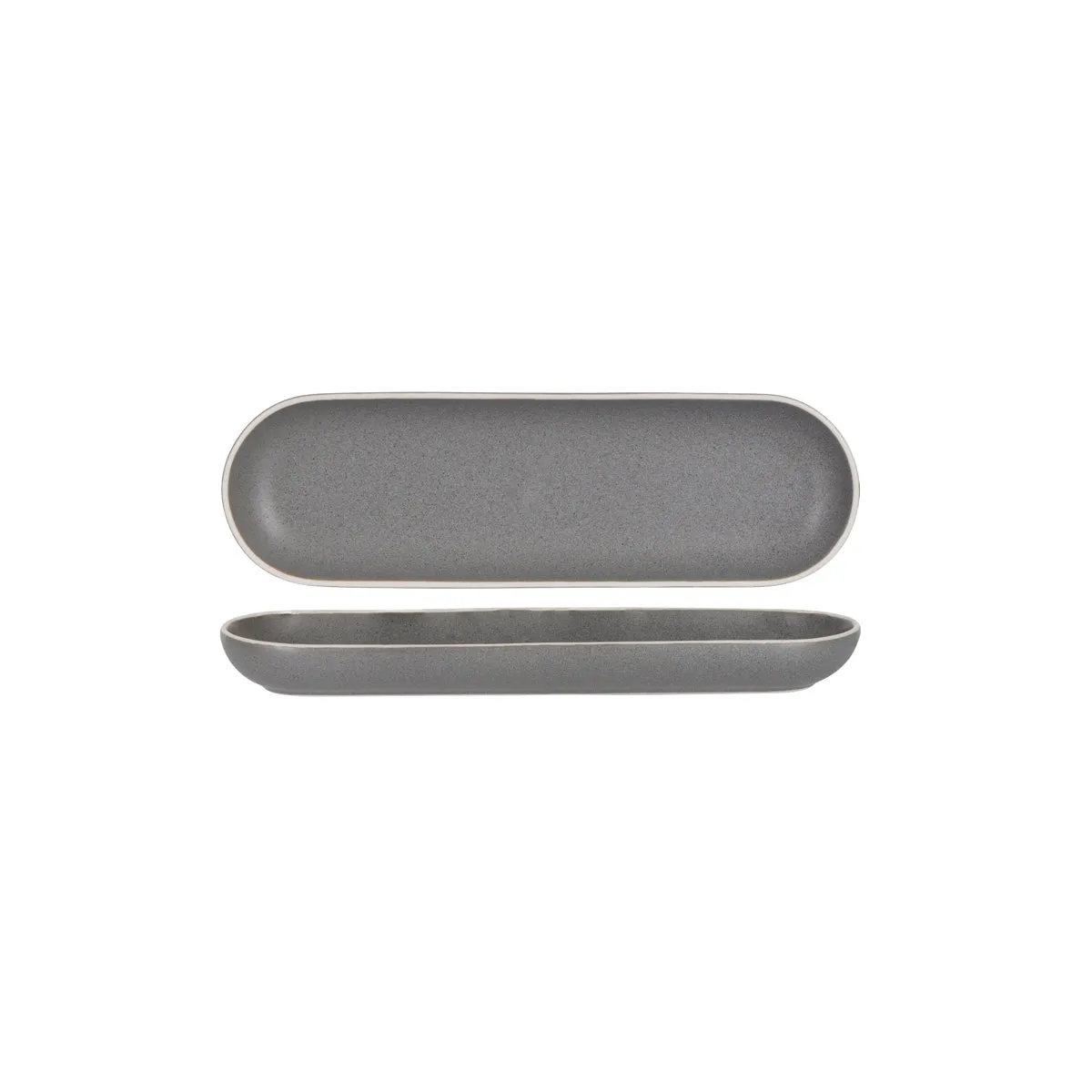 TABLEKRAFT URBAN OVAL PLATE 330x100mm GREY (*908024*) = PACK OF 6 X EACHES