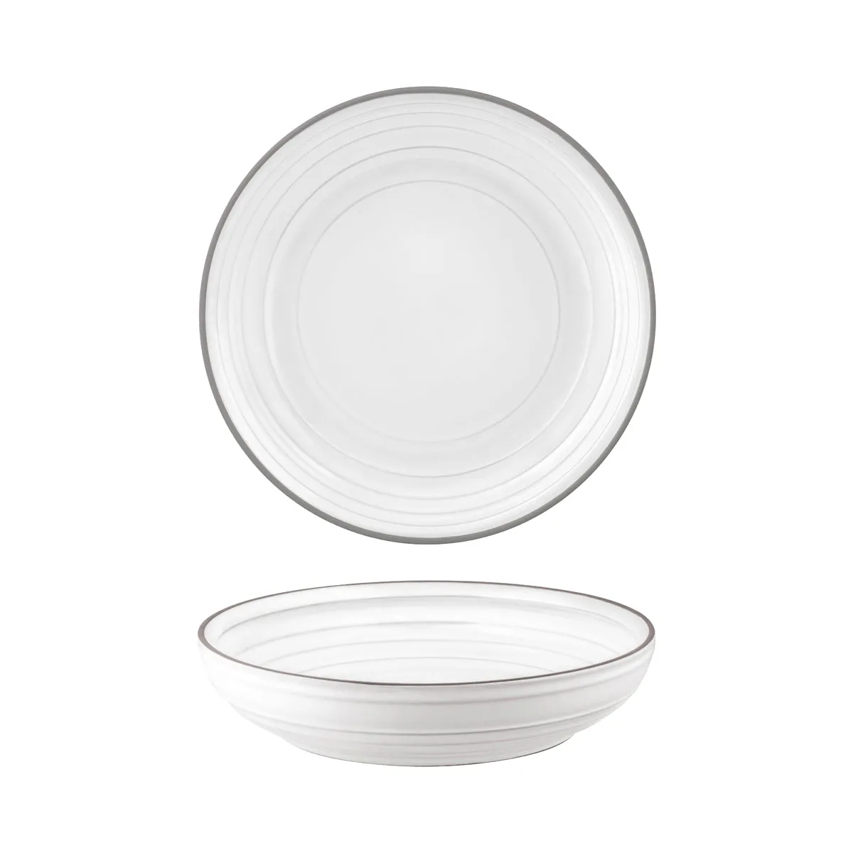 TABLEKRAFT LINEA PASTA/SOUP PLATE-220x50mm WHITE (*907415*) = PACK OF 4 X EACHES