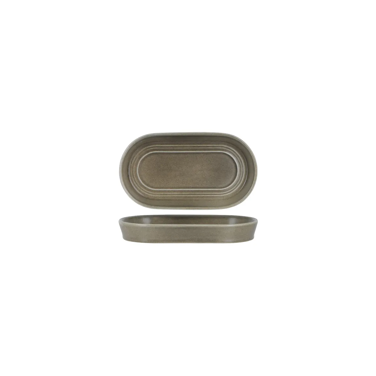 TABLEKRAFT URBAN LOFT OVAL PLATTER 180x98x25mm FROST GREY (*906321*) = PACK OF 4 X EACHES