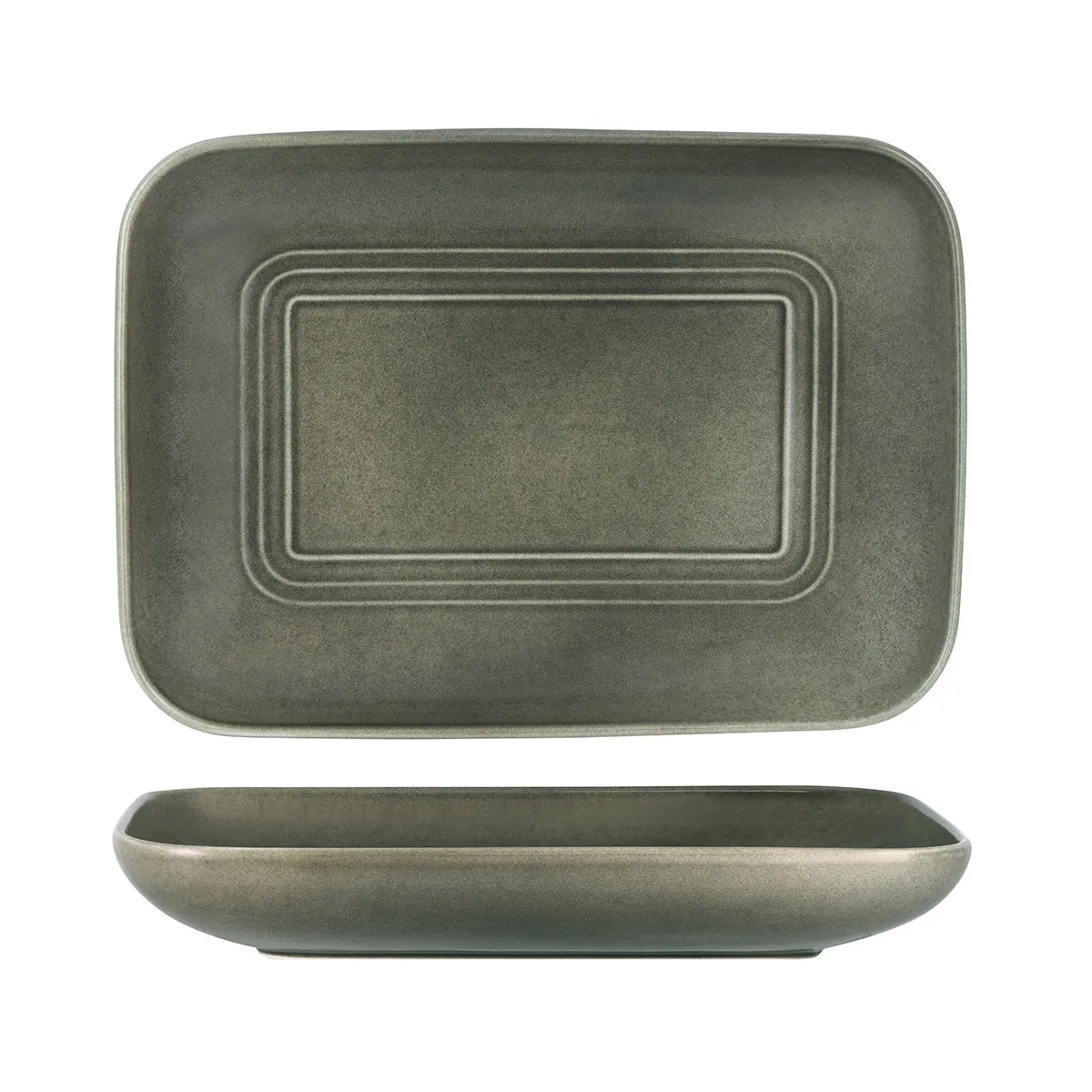 TABLEKRAFT URBAN LOFT RECT SERVER 365x265x55mm FROST GREY (*906350*) = PACK OF 2 X EACHES