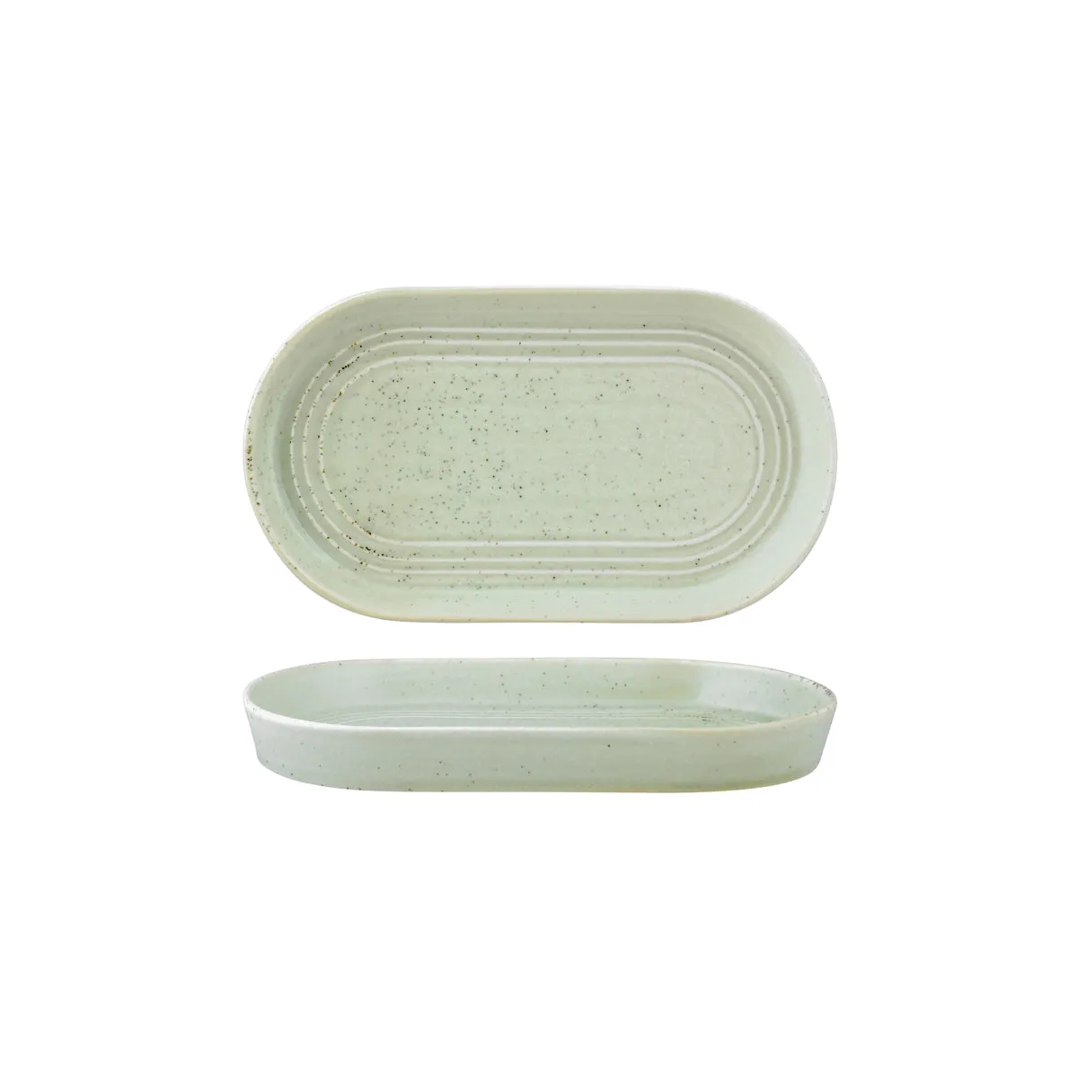 TABLEKRAFT URBAN LOFT OVAL PLATTER 240x137x27mm PISTACHIO (*907022*) = PACK OF 4 X EACHES