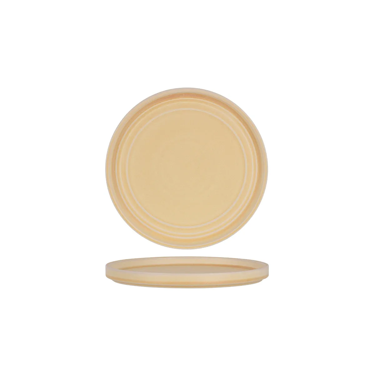 TABLEKRAFT URBAN LOFT ROUND PLATE 225x22mm SANDSTONE (*906001*) = PACK OF 4 X EACHES