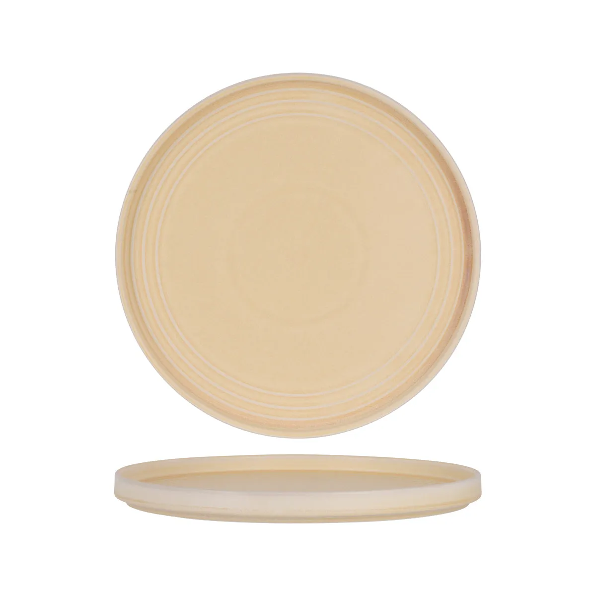 TABLEKRAFT URBAN LOFT ROUND SERVE PLATTER 320x30mm SANDSTONE (*906010*) = PACK OF 2 X EACHES