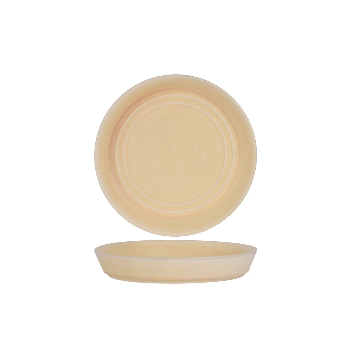 TABLEKRAFT URBAN LOFT ROUND FLARED BOWL 225x35mm SANDSTONE (*906035*) = PACK OF 3 X EACHES