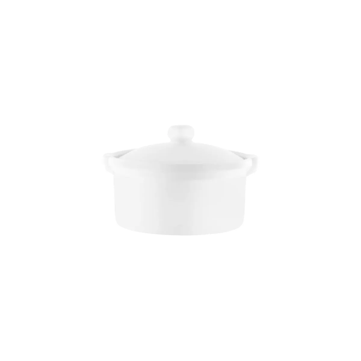VITROCERAM CASSEROLE-ROUND WITH COVER 500ml WHITE (*901373*) = PACK OF 24 X EACHES