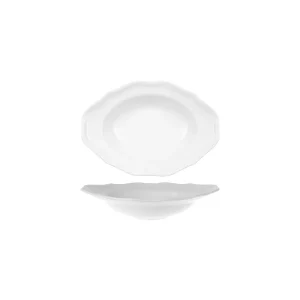 V&B LA SCALA OVAL DEEP PLATE w/RIM 255x185mm, 350ml WHITE (*VB16-3318-2760*) = PACK OF 6 X EACHES