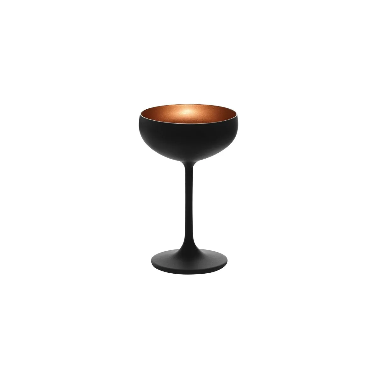 STOLZLE OLYMPIC CHAMPAGNE COUPE 230ml MATT BLACK/BRONZE (*365-407*) = PACK OF 24 X EACHES