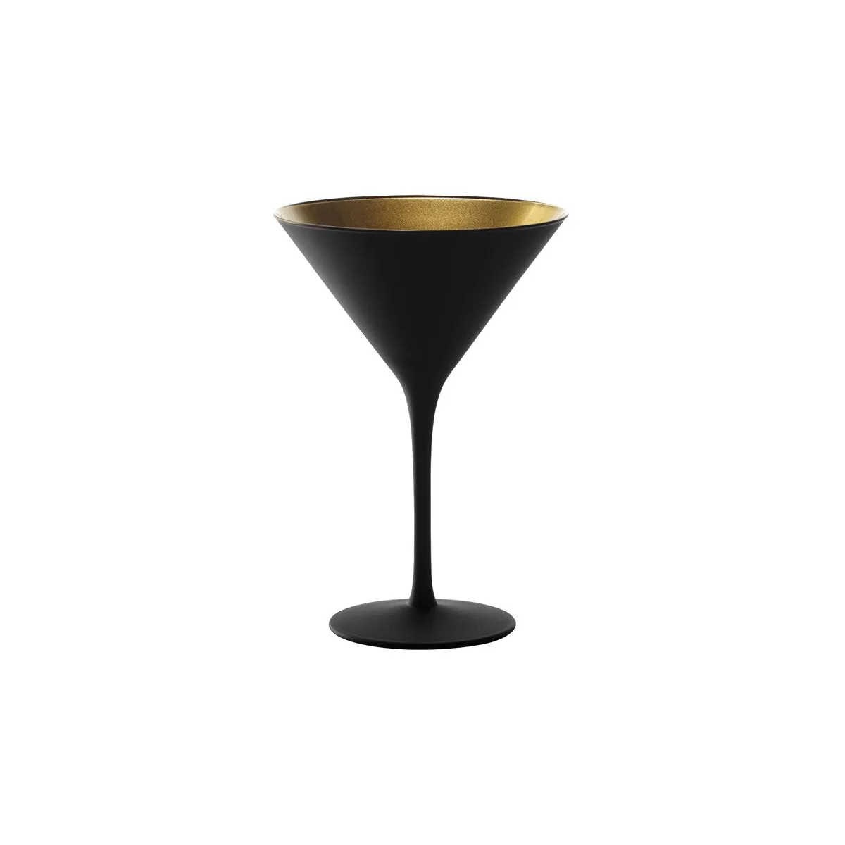STOLZLE OLYMPIC COCKTAIL GLASS 240ml MATT BLACK/GOLD (*365-400*) = PACK OF 24 X EACHES