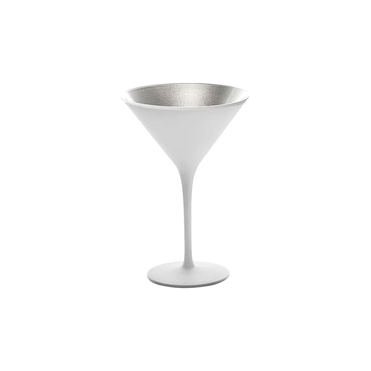 STOLZLE OLYMPIC COCKTAIL GLASS 240ml MATT WHITE/SILVER (*365-421*) = PACK OF 24 X EACHES