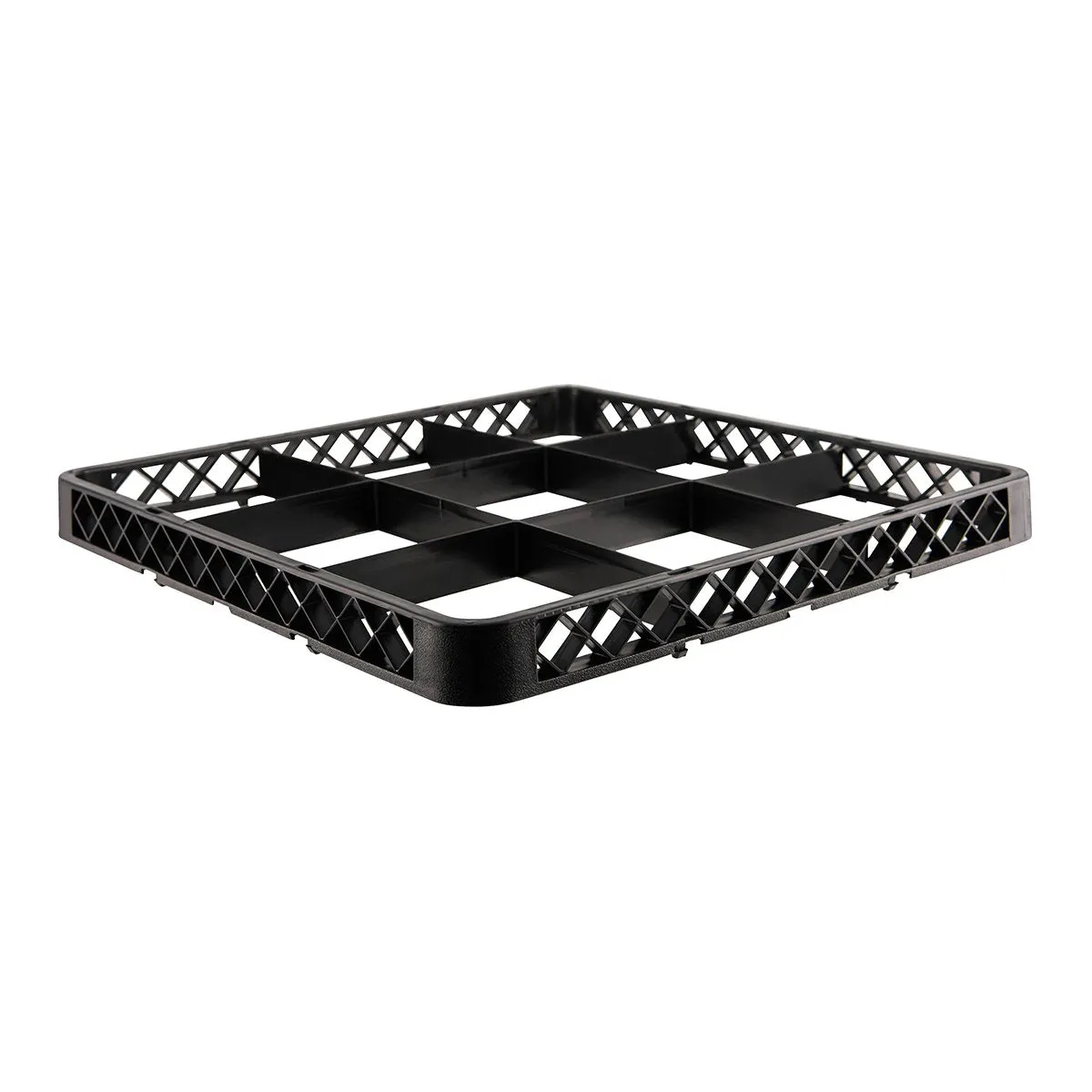 CHEF INOX WASHRACK-EXTENDER 9-COMP BLACK 490x490x44mm (*69810-BK*) = 1 X EACH