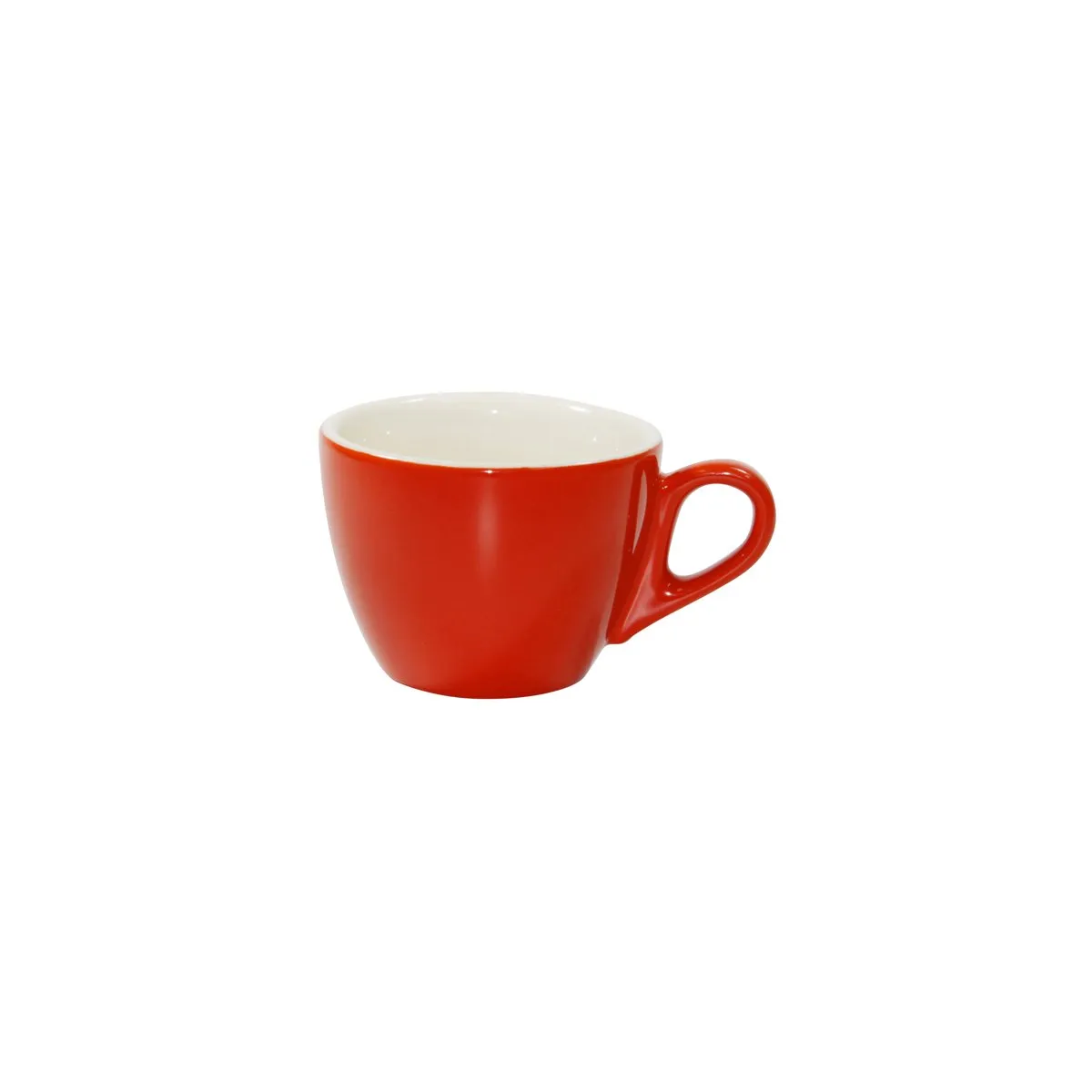 BREW -CHILLI/WHITE LARGE FLAT WHITE CUP 220ml (*BW0015*) = PACK OF 6 X EACHES