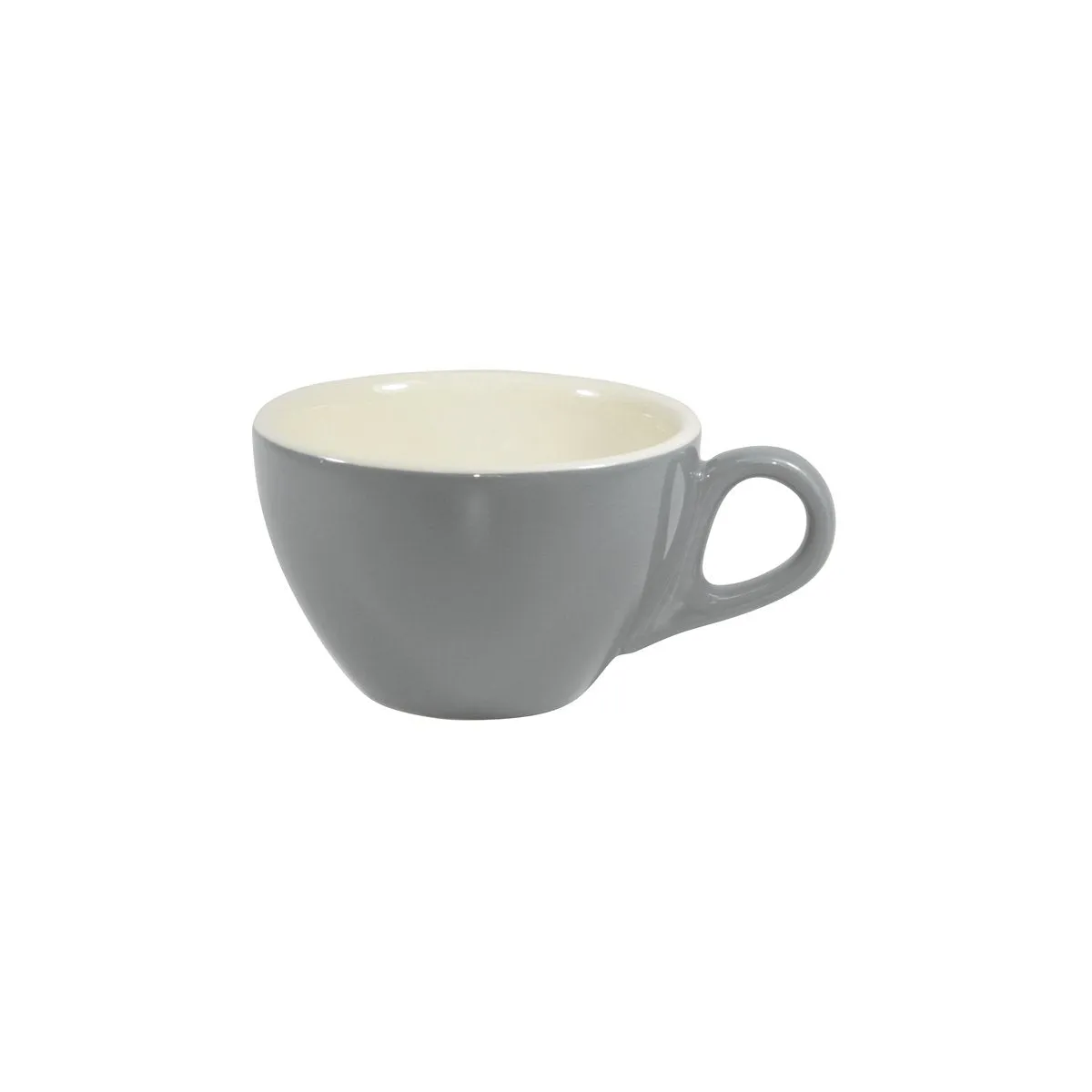 BREW-FRENCH GREY/WHITE LATTE CUP 280ml (*BW0545*) = PACK OF 6 X EACHES