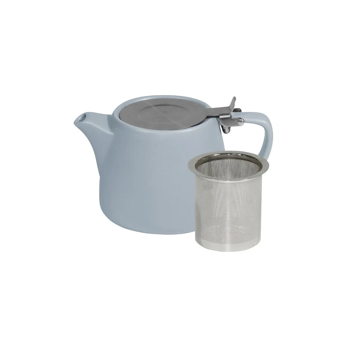 BREW-SILVER ICE STACKABLE MATT TEAPOT 500ml SS INFUSER (*BW0860*) = PACK OF 2 X EACHES