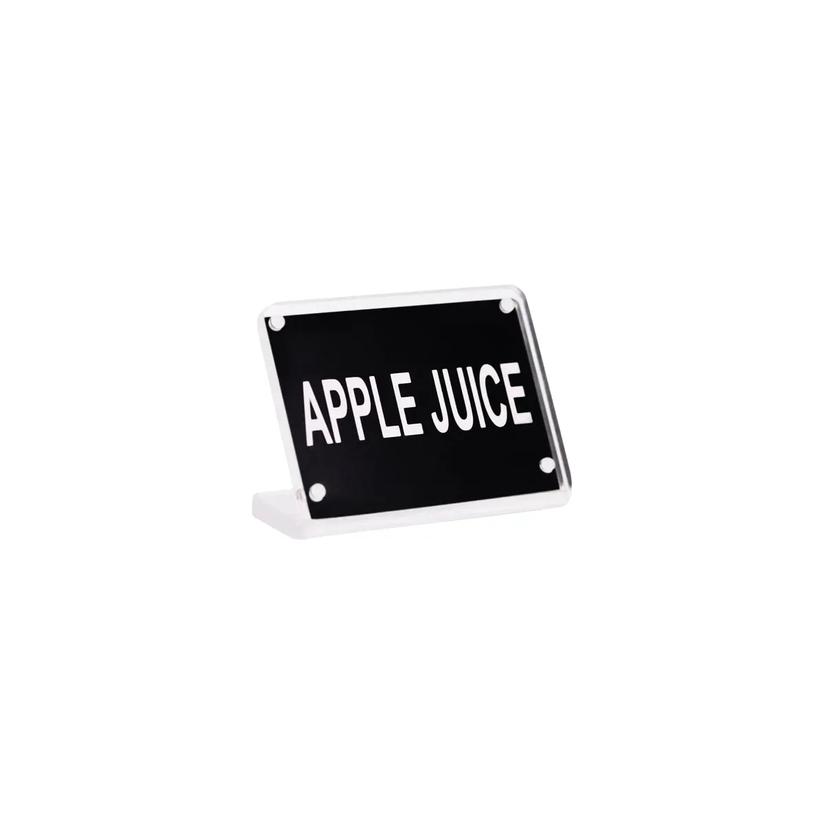 BUFFET SIGN- ACRYLIC w/S/S MAGNET PLATE "APPLE JUICE" (*81323*) = PACK OF 12 X EACHES