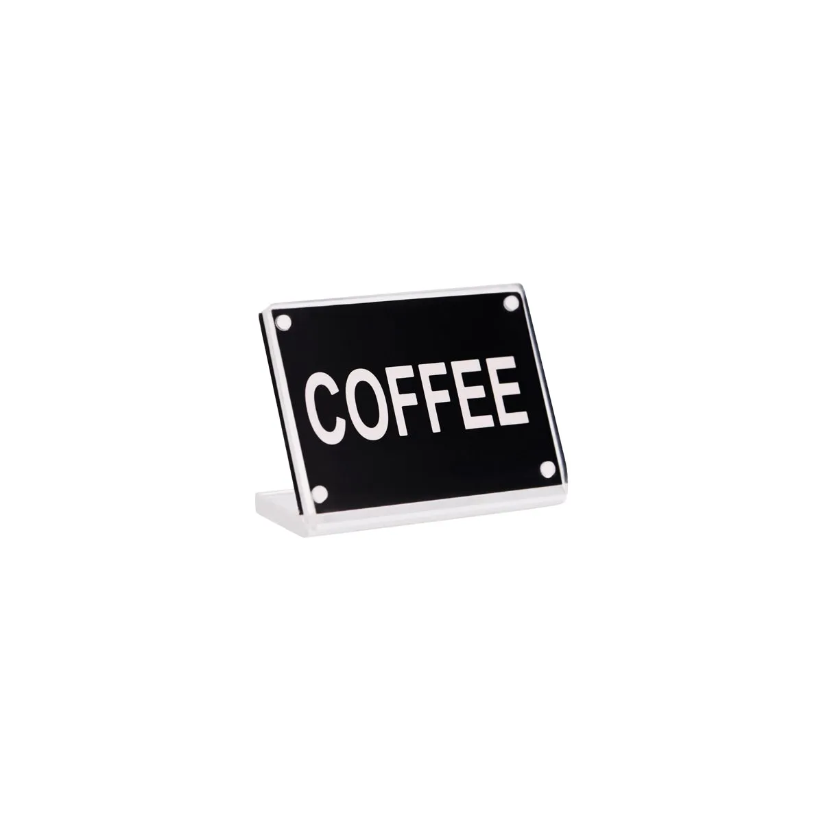 BUFFET SIGN- ACRYLIC w/S/S MAGNET PLATE "COFFEE" (*81317*) = PACK OF 12 X EACHES