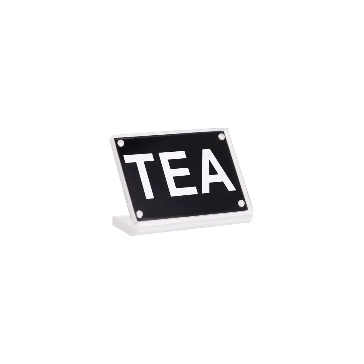 BUFFET SIGN- ACRYLIC w/S/S MAGNET PLATE "TEA" (*81315*) = PACK OF 12 X EACHES