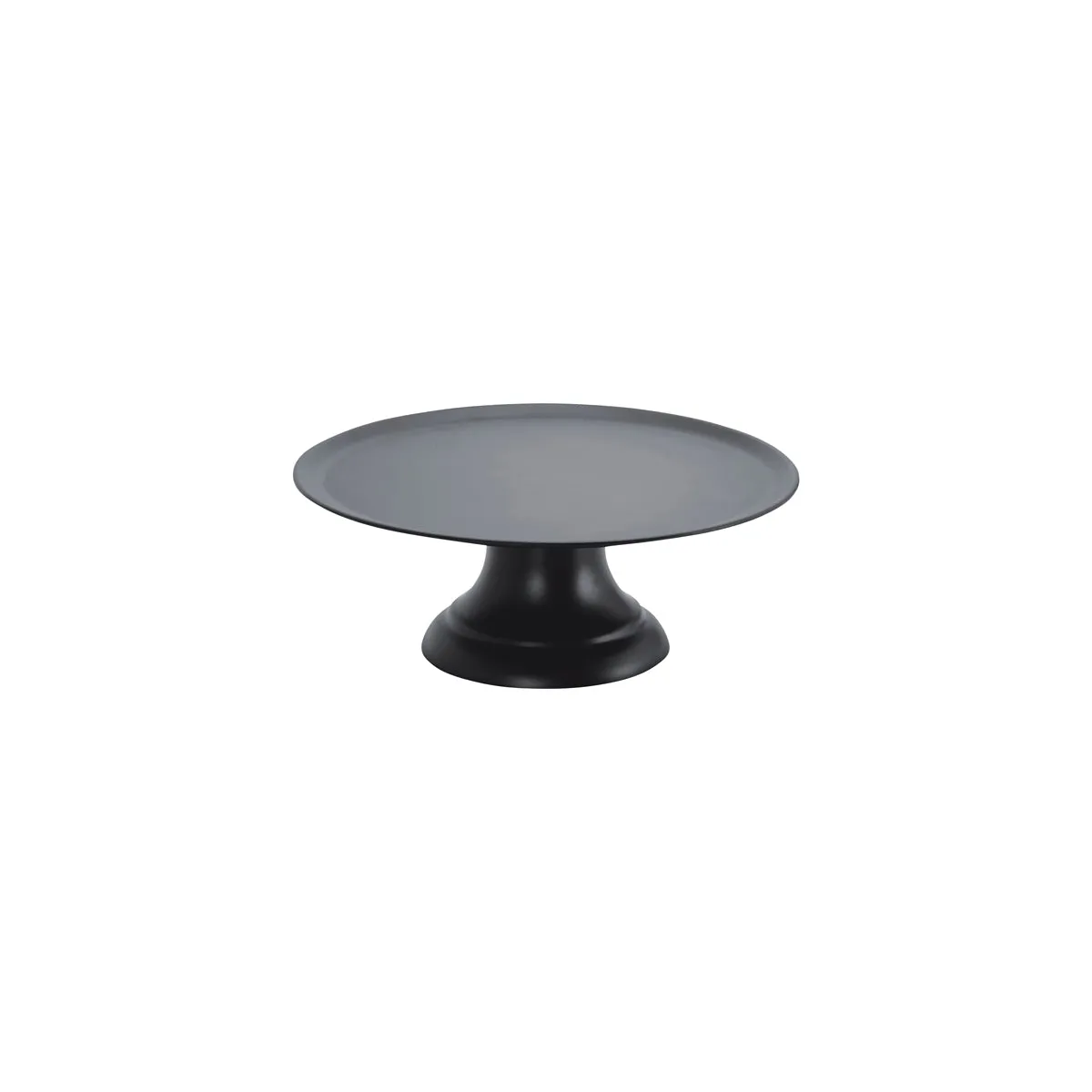 CHEF INOX CAKE PLATE w/STAND POLYCARBONATE 239mm BLACK (*04148*) = 1 X SET