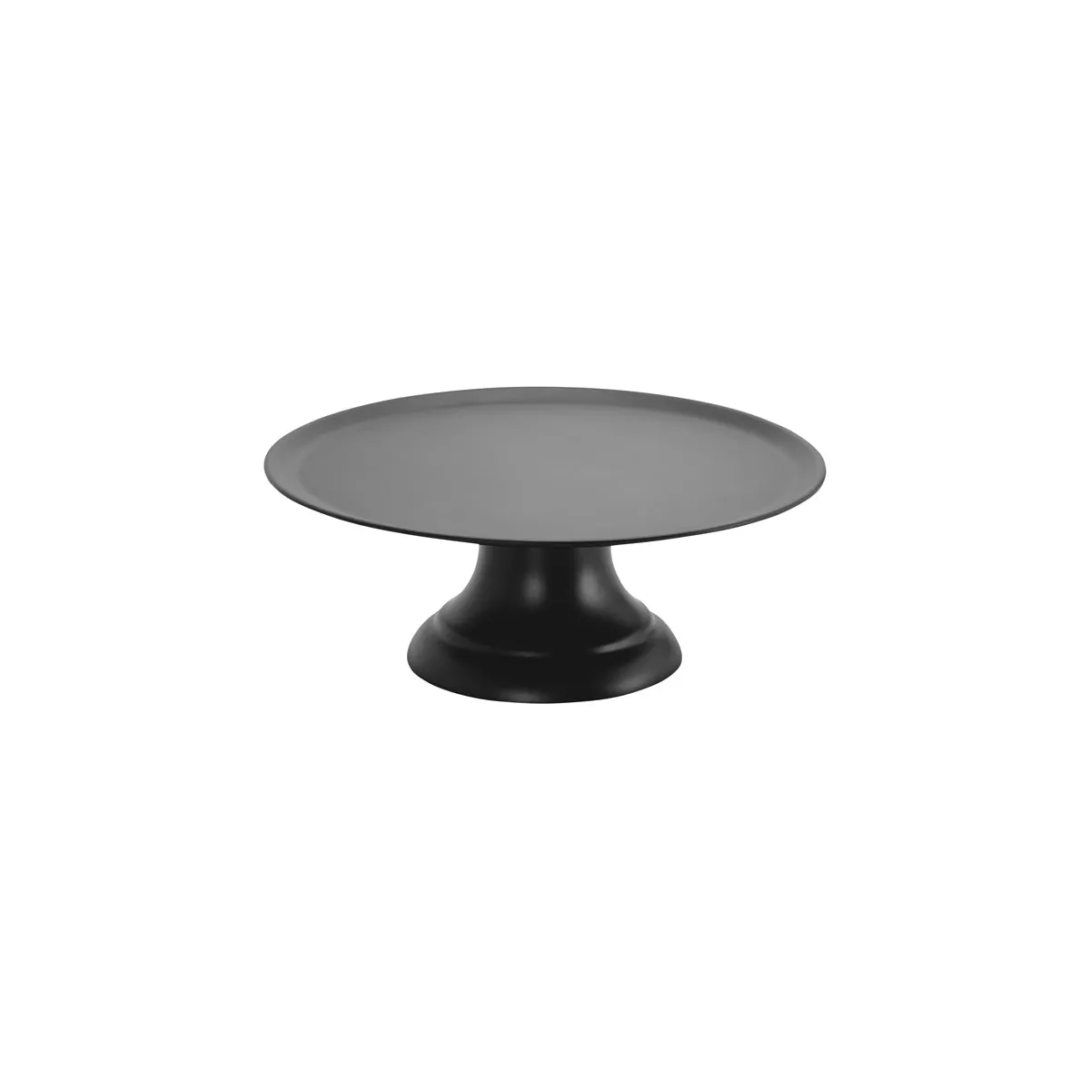 CHEF INOX CAKE PLATE w/STAND POLYCARBONATE 297x110mm BLACK (*04150*) = 1 X SET