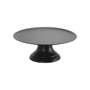 CHEF INOX CAKE PLATE w/STAND POLYCARBONATE 417x160mm BLACK (*04156*) = 1 X SET